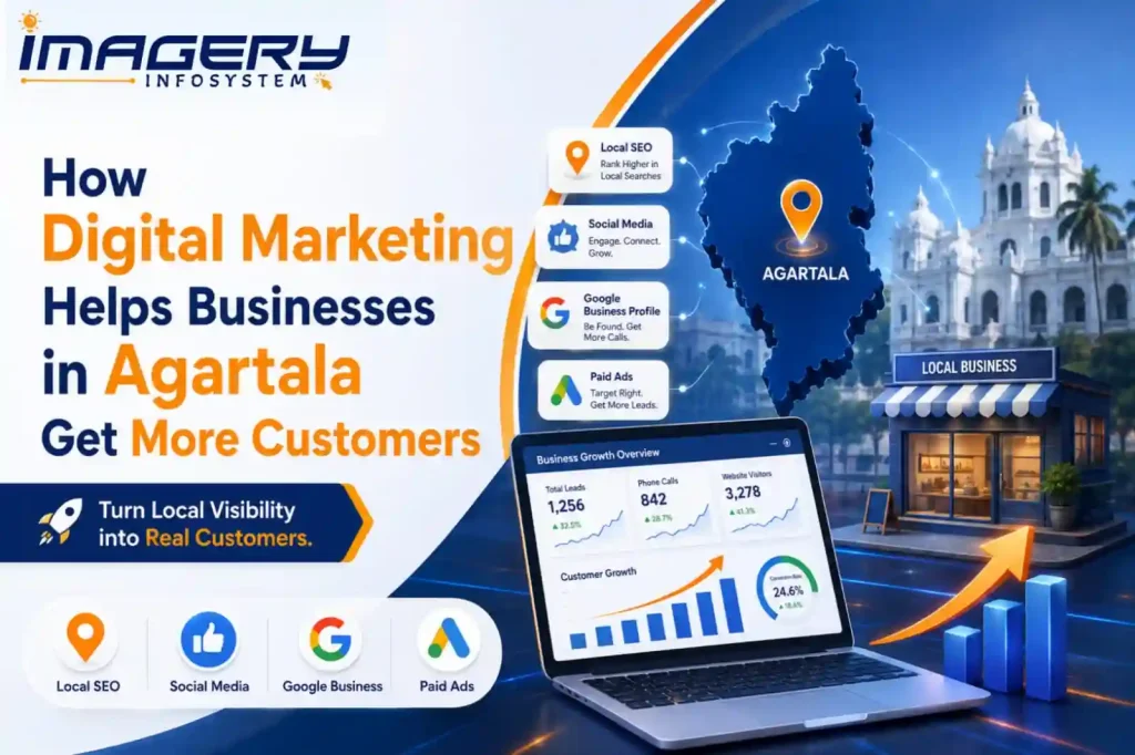 Discover how digital marketing helps businesses in Agartala attract more customers through SEO, social media marketing, Google Ads, content marketing and online branding.